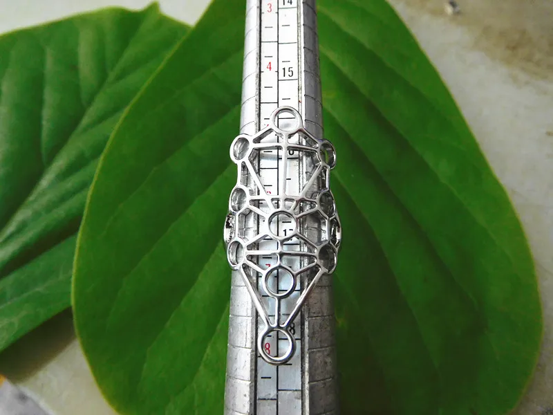 Sephirot(Kaballah Tree of life) кольцо с серебряным покрытием, модное ювелирное изделие для женщин