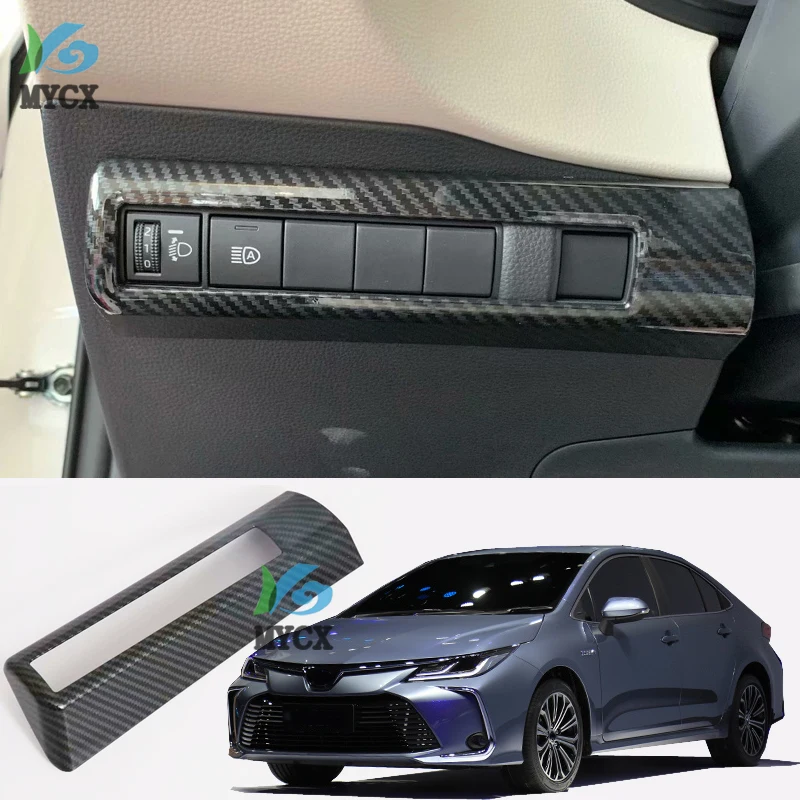 Для Toyota Sedan Corolla E210 Prestige Altis углеродное волокно стиль головной светильник кнопка включения панель управления накладка