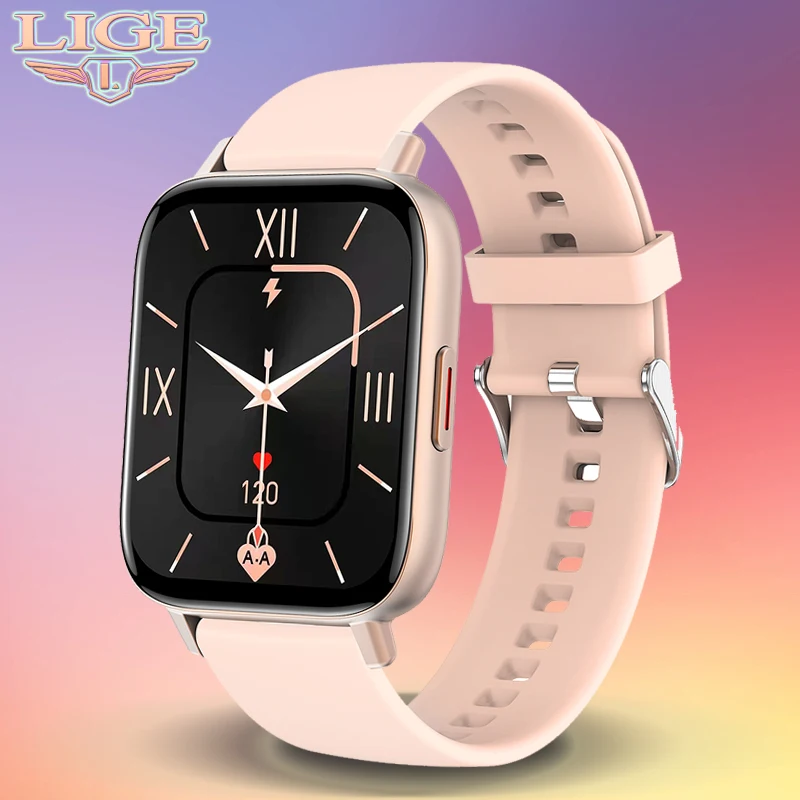 

LIGE Smartwatch Women Men Bluetooth Call Pedometer Fitness Tracker Bracelet Heart Rate Ladies Smartwatch for Android iOS Phone