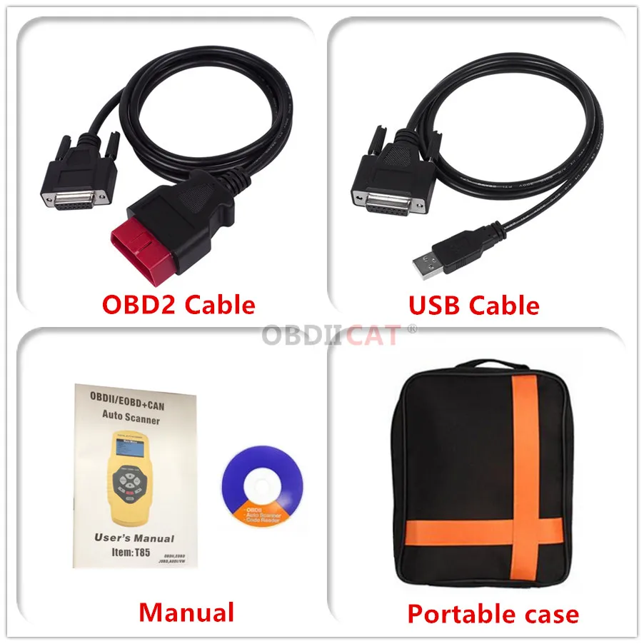 

OBDIICAT QUICKLYNKS T85 OBDII/EOBD/JOBD автоматический сканер японский автомобиль и светильник для грузовиков T85 автомобильный диагностический инструмент б...