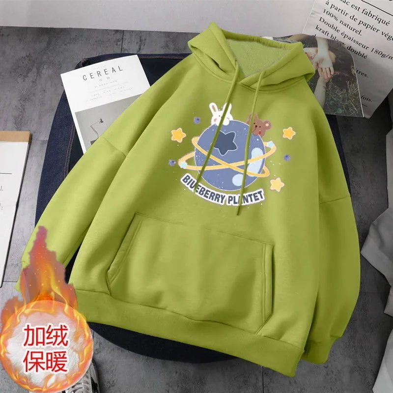 

Hoodie Oversized Printed Sweatshirt Hoodie 2021 New Korean Harajuku Casual Retro Korean Pullover College Style Loose Women's Top