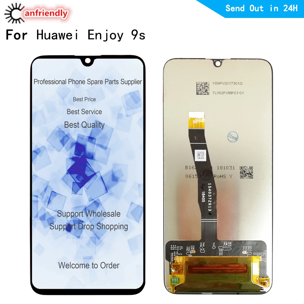 Pantalla LCD IPS de 6,21 pulgadas para Huawei Enjoy 9s, POT-AL00a, digitalizador de pantalla t&aacute;ctil con montaje de Marco-1