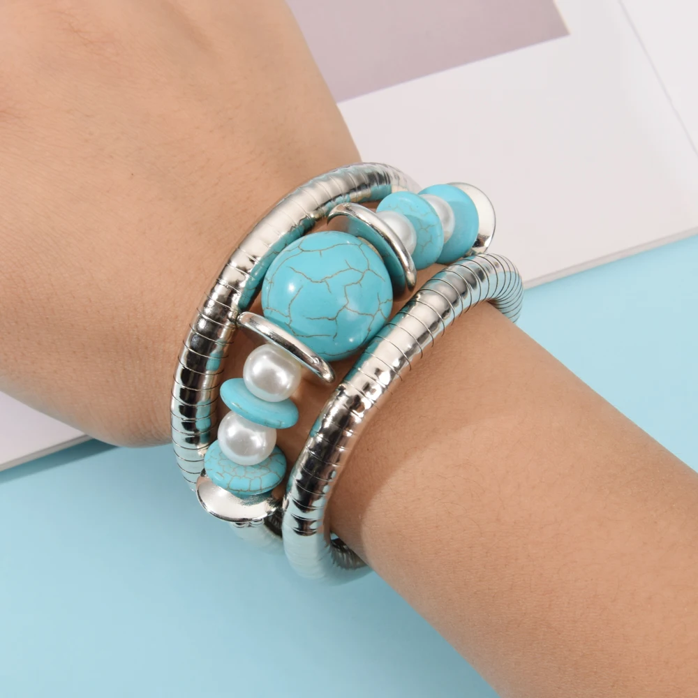 Винтажный Тибетский серебристый цвет браслеты со змеей для женщин и мужчин