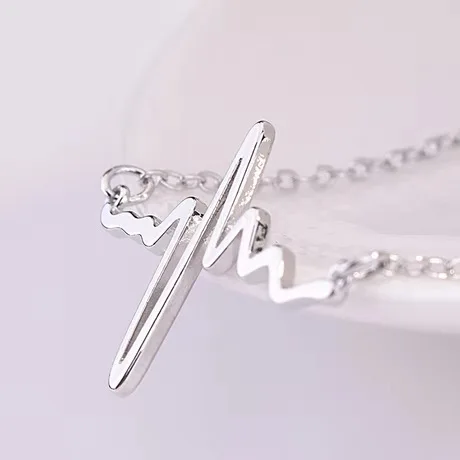 Женское Ожерелье белая цепочка для ключицы ожерелье с сердцебиением|Цепочки| |