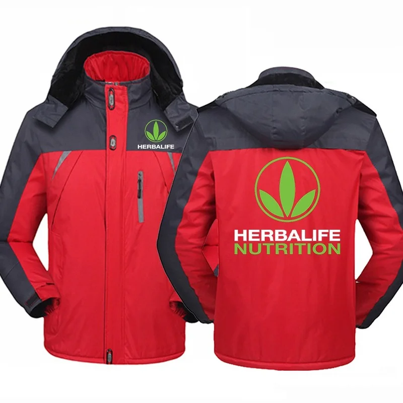 

2021 Winter Men Women Herbalife Logo Jacket Windbreaker Waterproof Warm Outdoor Couples Mountaineering Thicken Coats R