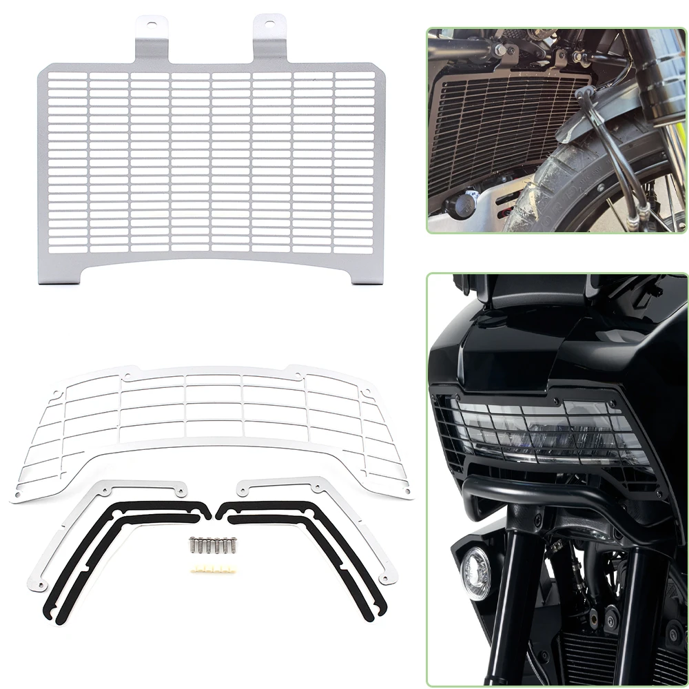 

Motorcycle Accessories Radiator Grille+Headlight Guard Cover For Harley Pan America Adventure ADV 1250 Special RA1250 RA1250S