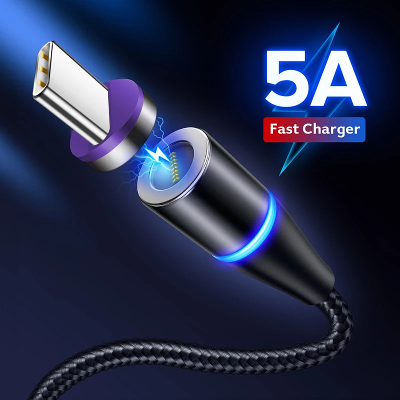 Кабель Micro USB для быстрой зарядки 5 А магнитный кабель Samsung Galaxy S7 S8 S6 зарядное