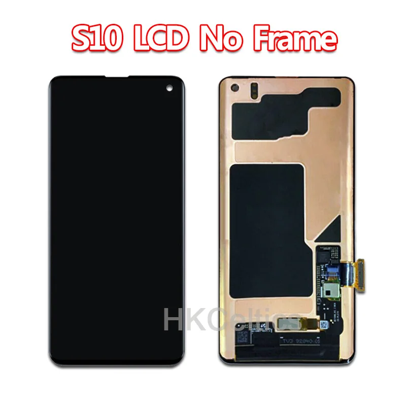 Super Amoled lcd для SAMSUNG Galaxy S10 G973 G973F дисплей S10+ Plus G975 G975F кодирующий преобразователь сенсорного экрана в сборе с рамкой