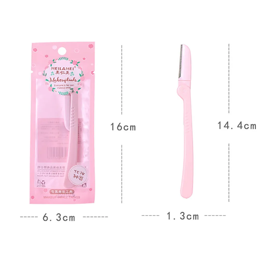 Складной пластиковый карандаш для бровей женщин формовочный нож косметические