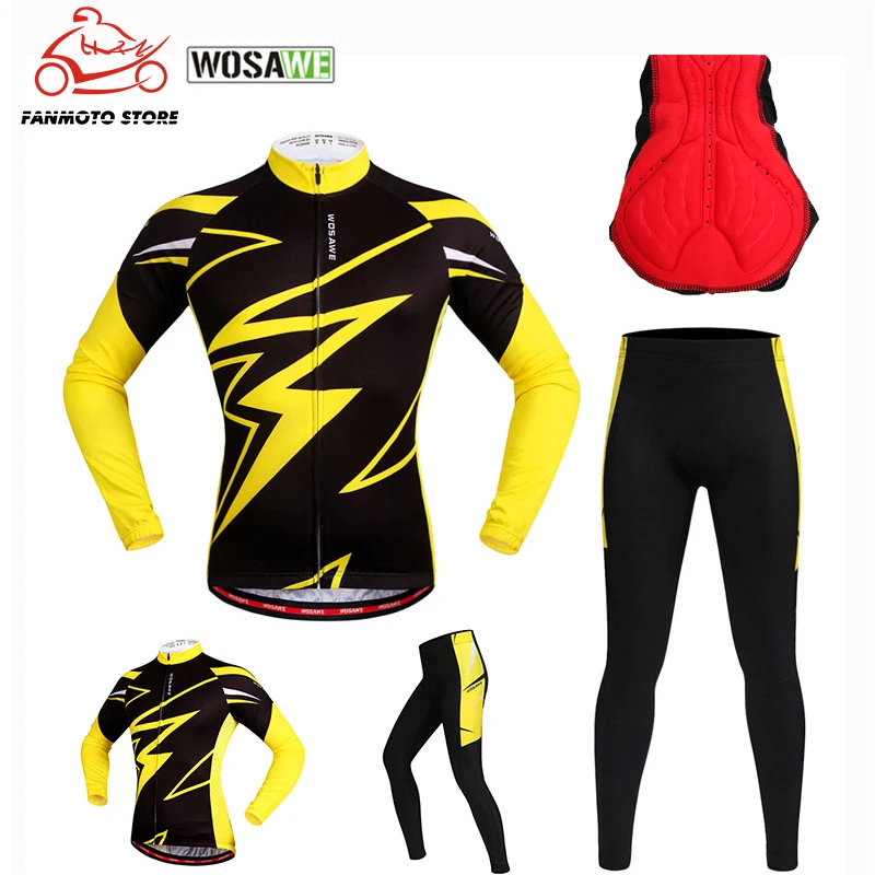 WOSAWE осень весна мотоциклы костюм куртка брюки для мужчин MTB длинный рукав
