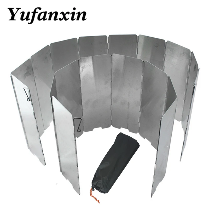 

8/10 Plates Aluminium Alloy Foldable Outdoor Camping Cooking Cooker Gas Stove Wind Shield Screens Windshield Wind Screen