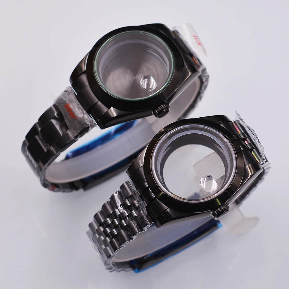36mm / 40mm PVD Case Watch Case fit NH35 NH36 ETA2836 2824 Miyota 8205 8215 821A Mingzhu DG2813 movement steel bracelet
