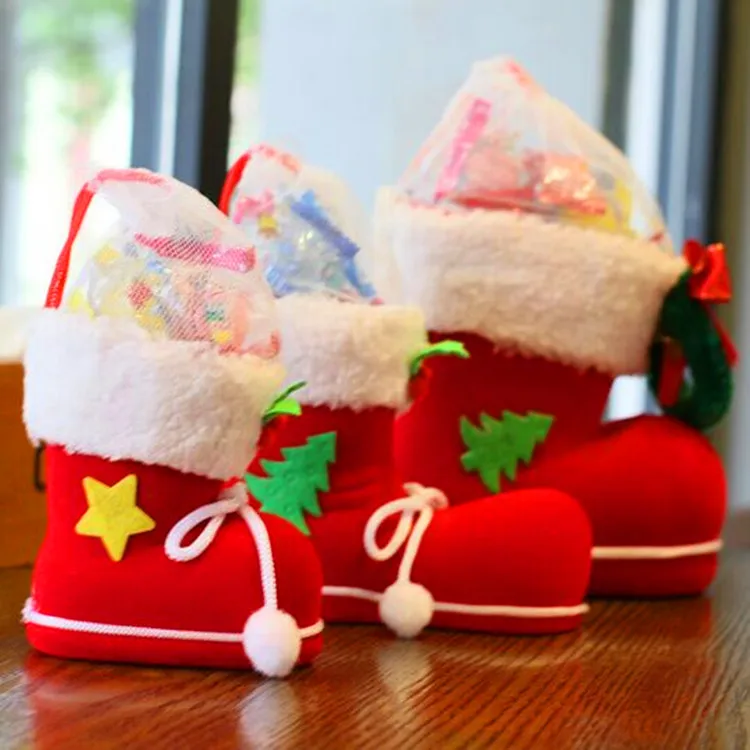 1PR Рождественские туфли коробка конфет обуви креативные держатели для ручки