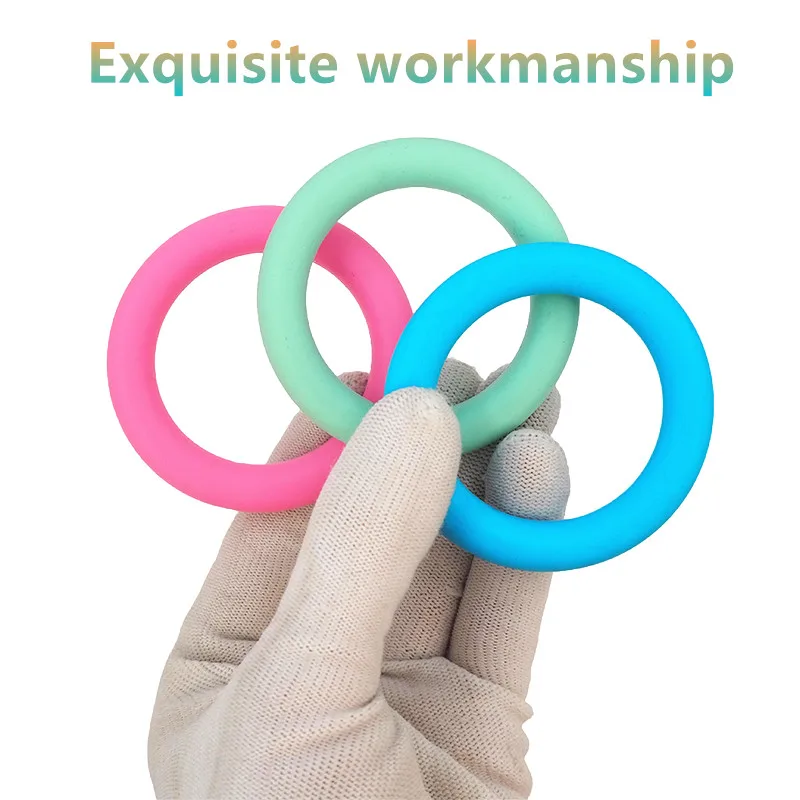 

TKB Baby Toys 50pcs Silicone O Ring Teethers Health Bpa Free Pacifier Nipples Rattles Babies Accessories Newborn For Teeth Care