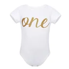 Боди для малышей, для мальчиков и девочек с надписью, один купальник с принтом, короткие рукава, комбинезон на день рождения, с застежкой в промежности, боди