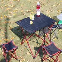 outdoor folding ultra light aluminum alloy portable camping picnic table