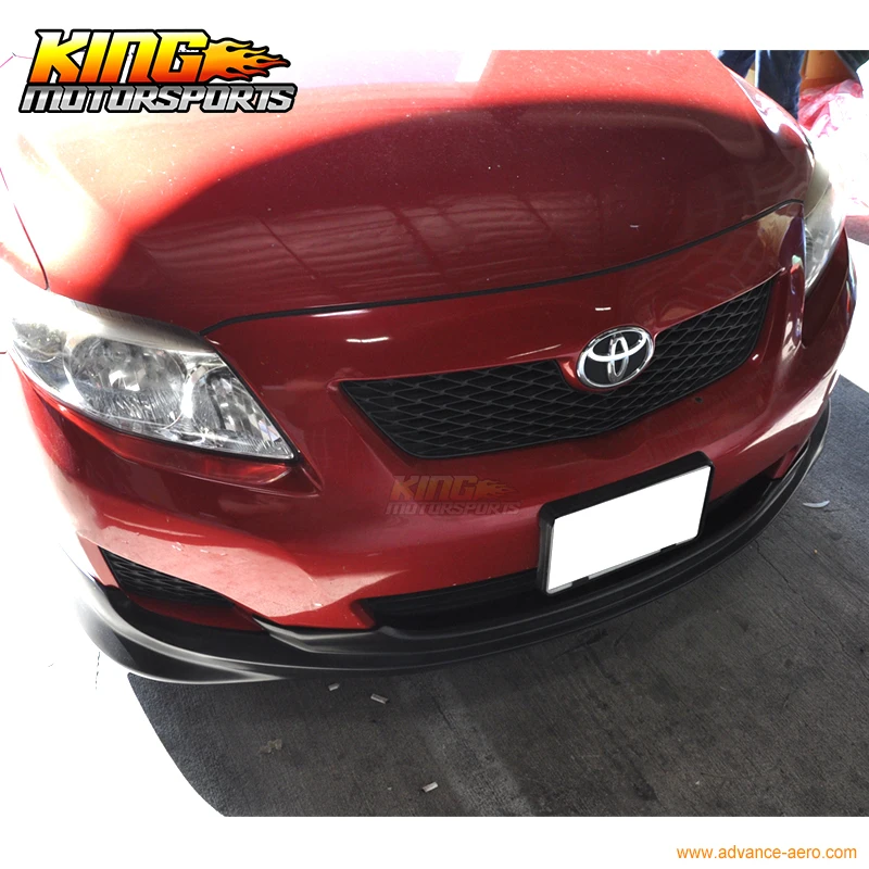 Спойлер для переднего бампера Toyota Corolla черный подходит 09 10 седан стиль K ПУ|bumper lip