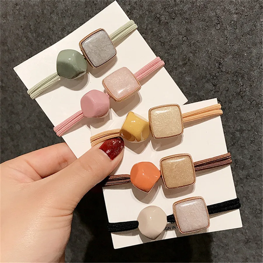 

Лидер продаж, модный новый стиль, свежий квадратный ободок для волос, Женская резинка для волос для девочек, резинки для волос, Ретро винтажн...