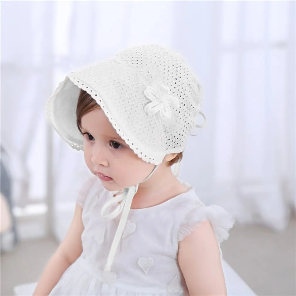 

Summer Baby Hat Infant Baby Girl Sun Hat Summer Cute Solid Color Hollow Out Baby Girls Lace Fisherman Hat Cap