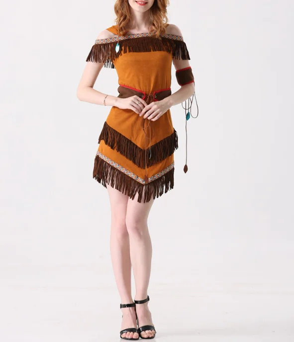 Маскарадный костюм для ролевых игр принцессы богини племени индейцев на