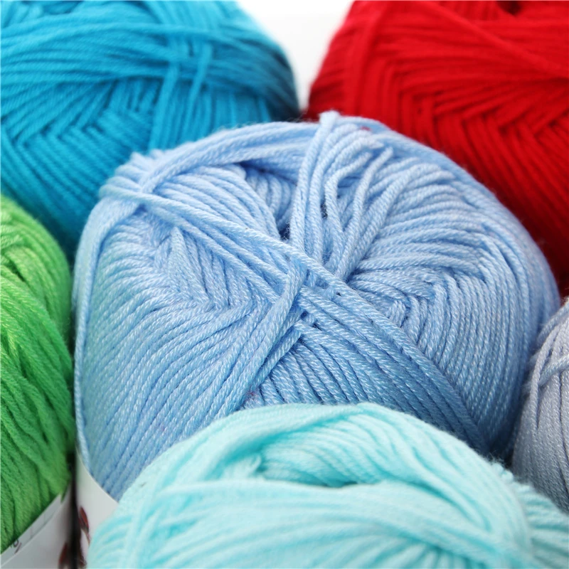 1 шт. пряжа трикотажная Бамбуковой Пряжи Хлопкового Волокна для Baby Дети Вязание