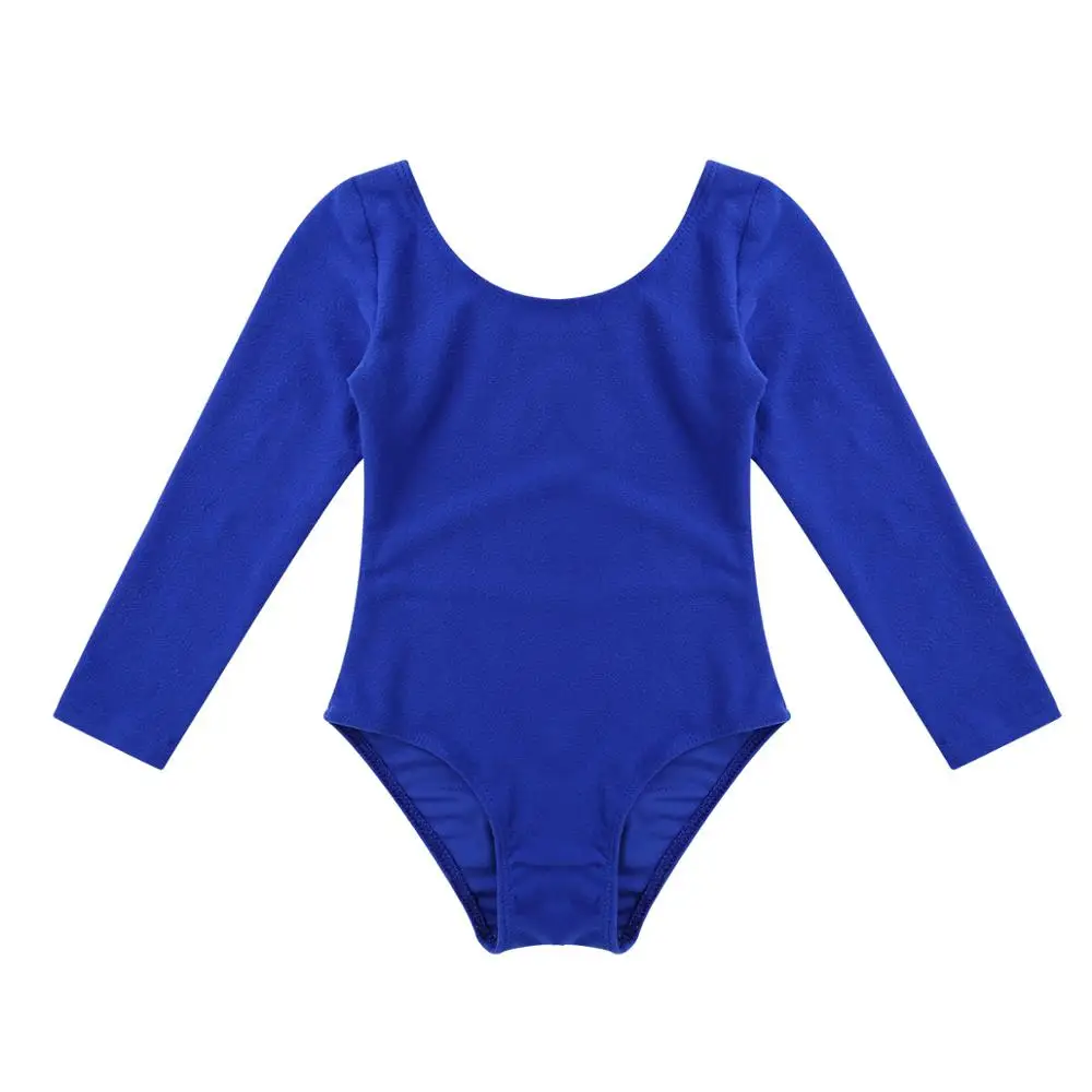 blue IEFiEL/Детские балетные костюмы; Детский костюм для танцев с длинными рукавами; трико для гимнастики; балетная юбка-пачка для девочек; танцевальная одежда - Цвет: blue