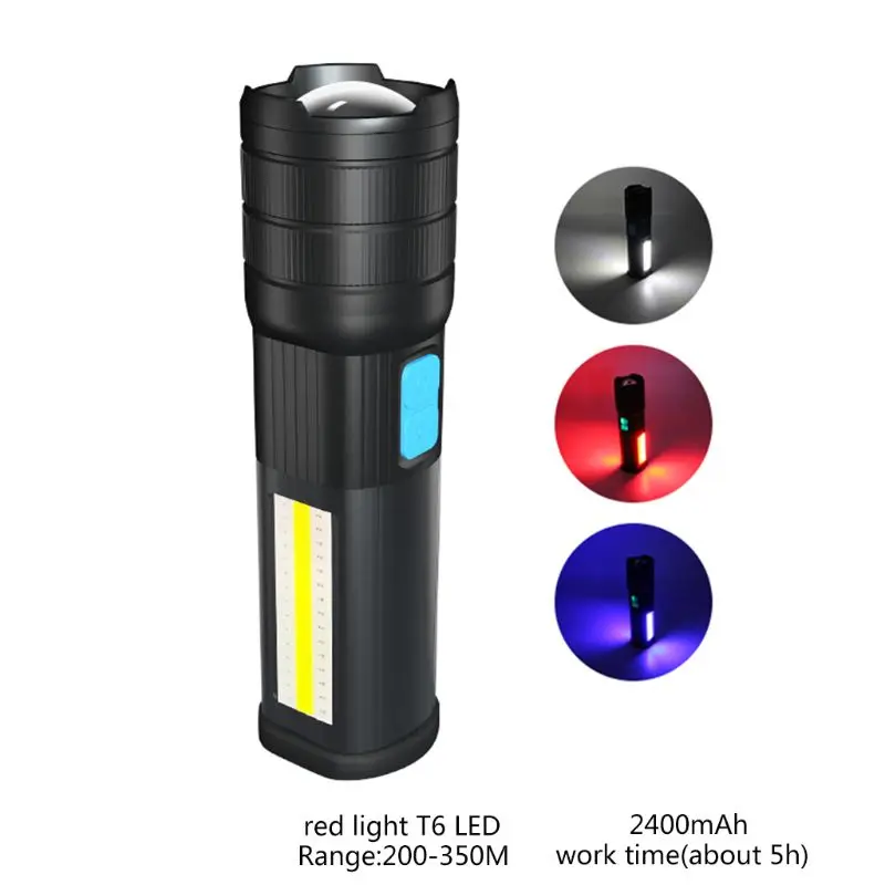 

Bicycle LED Flashlight COB Camping Fishing Outdoor Movable Double Side Lights