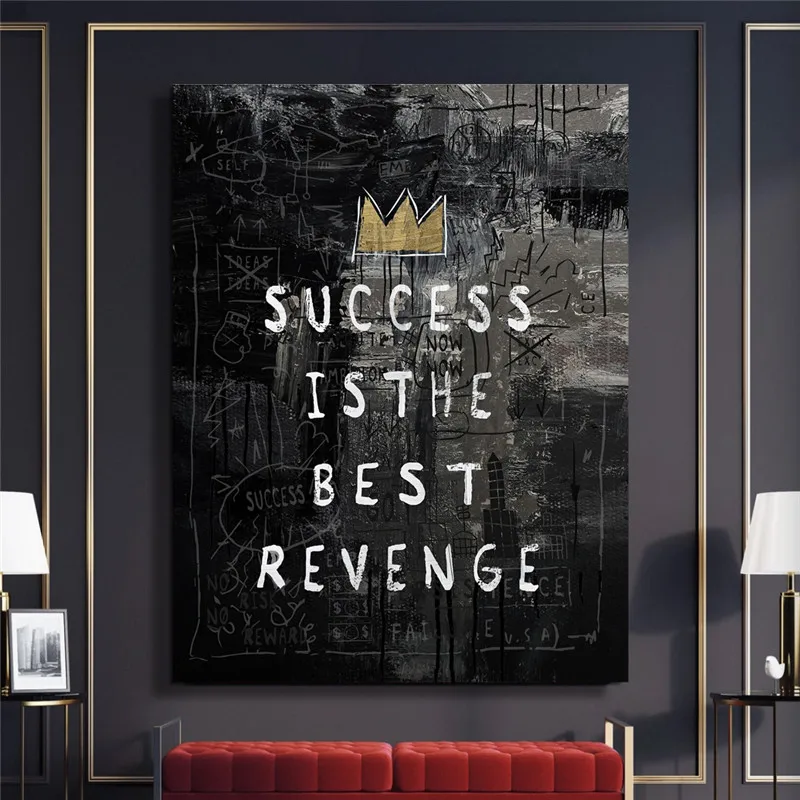 Настенная живопись на холсте постер английском языке мотивация языки Печать