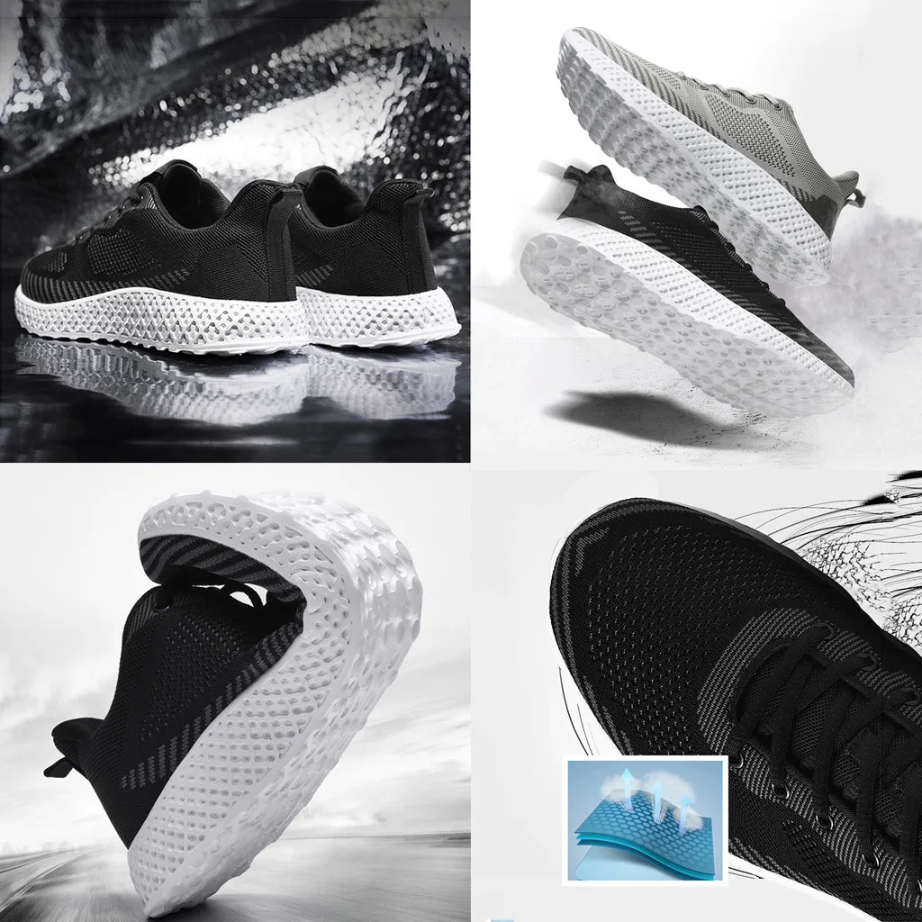 Мужские модные Сникеры на шнуровке спортивная обувь нескользящая легкая для