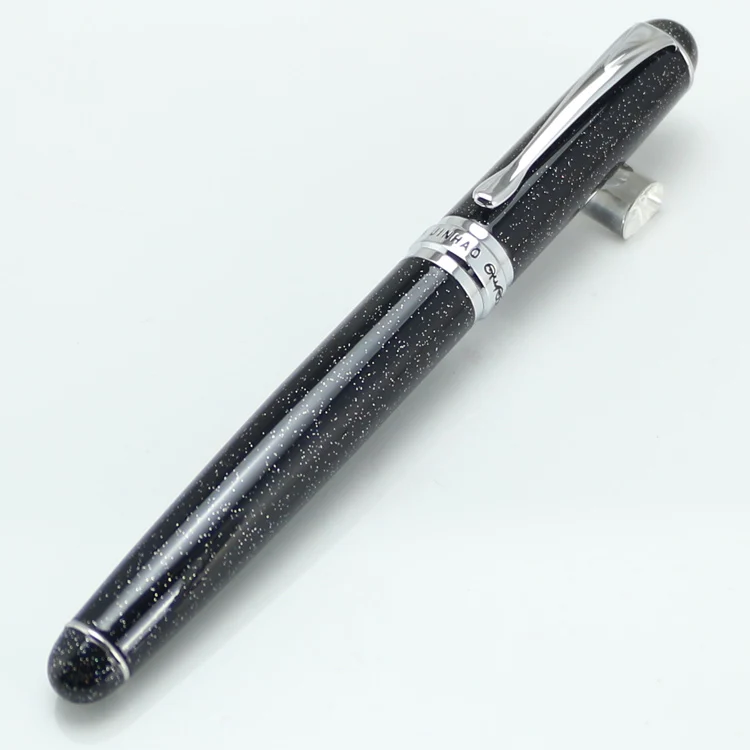 JINHAO 750 черная и серебряная шариковая ручка с красочными песками канцелярские