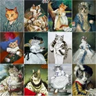 5D алмазная вышивка сделай сам, мозаика, прекрасная картина с котом, картина стразы, настенное искусство, украшение для дома и спальни