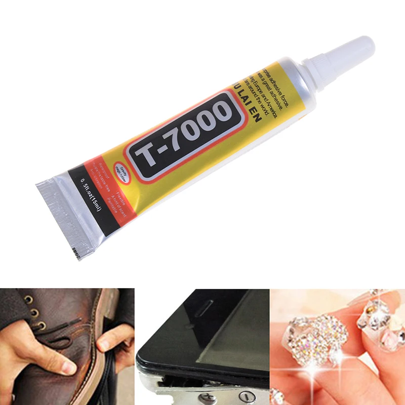 

DIY Phone Screen Frame Epoxy Resin Sealant Super Black Liquid Glue T-7000 Nail Gel T7000 15ml Multipurpose Adhesive Rhinestone