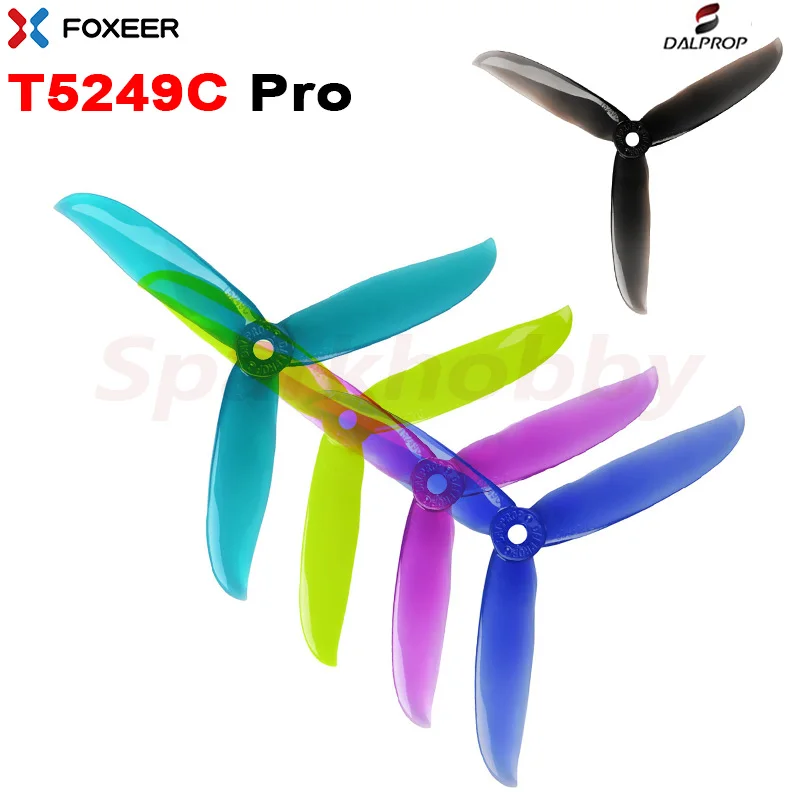 4 шт dalprop cyclone t5249c pro cw ccw 3 лопасти pc propeller popo 5 дюймо