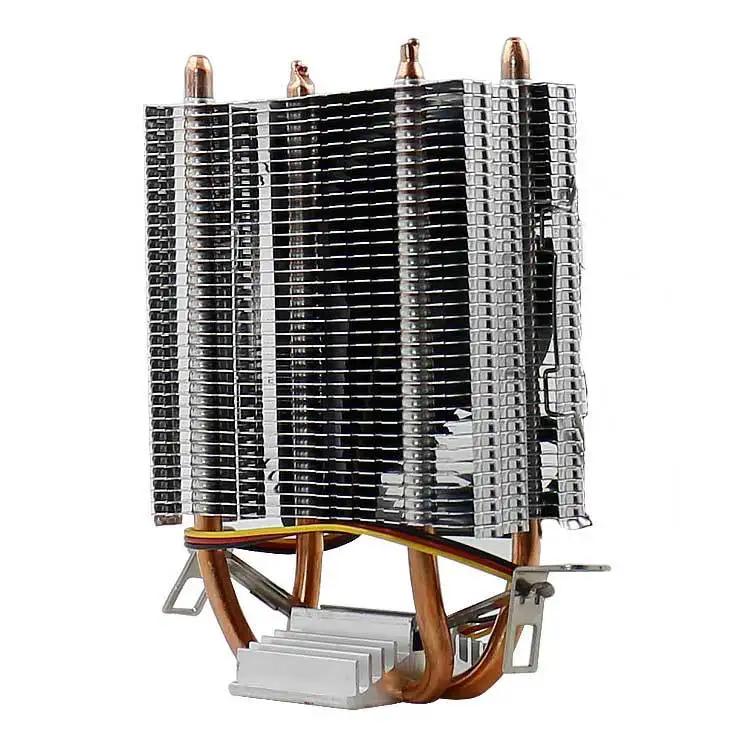 2 tube with light Высокое качество 2 Heatpipe Премиум кулер для процессора двухрядный шахматный радиатор труба тихий гидравлический подшипник вентилятор охлаждения - Цвет лезвия: 2 tube with light
