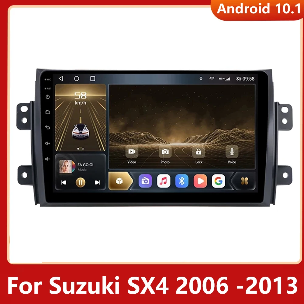 

2Din Android 11 Screen dvd autoraido audio Car Radio Multimedia Video Player For Suzuki SX4 2006 2007 2008 -2011 2012 2013