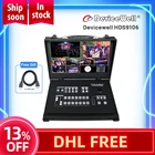 Видеопереключатель Devicewell HDS9106, портативное устройство с монитором, 6 каналов, HDMI, совместимое с кабелем, переключатель для новых медиа, прямых трансляций