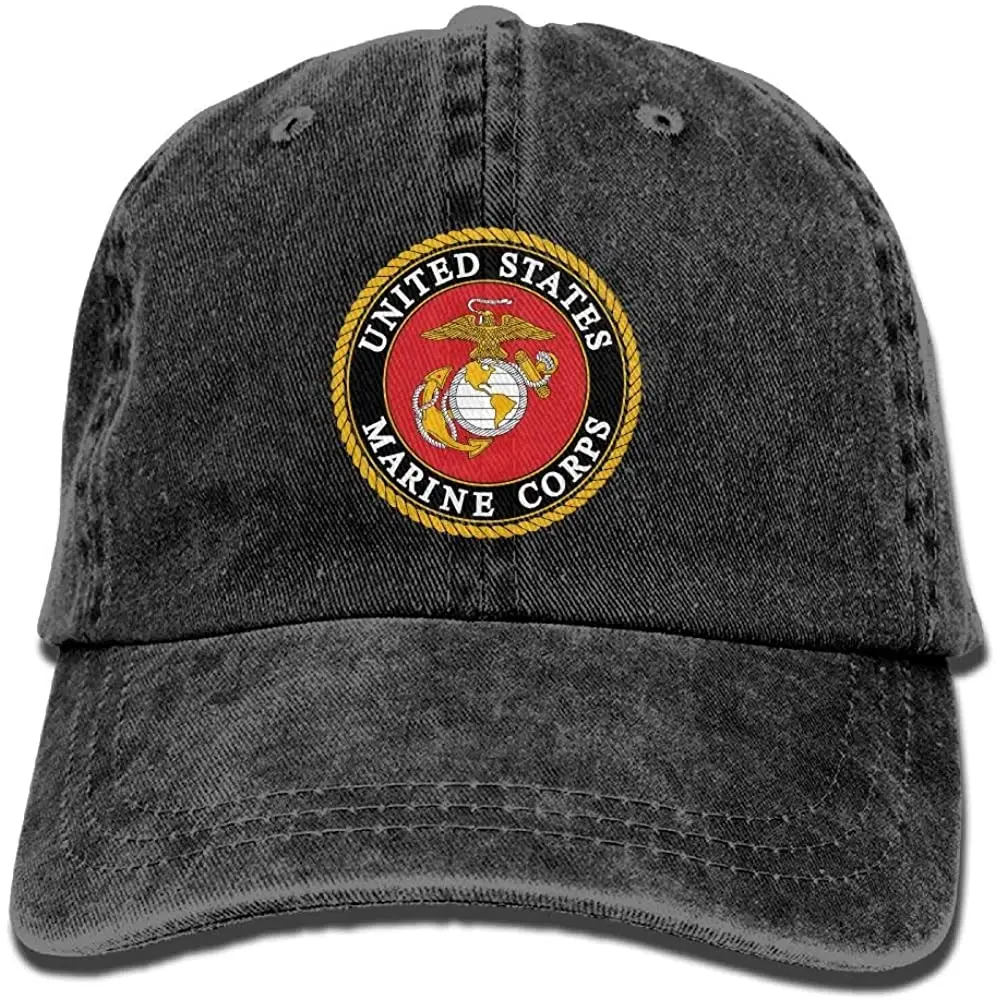

Unisex United States Marine Corps Cute Washed Cap Adjustable Dad's Denim Stetson Hat
