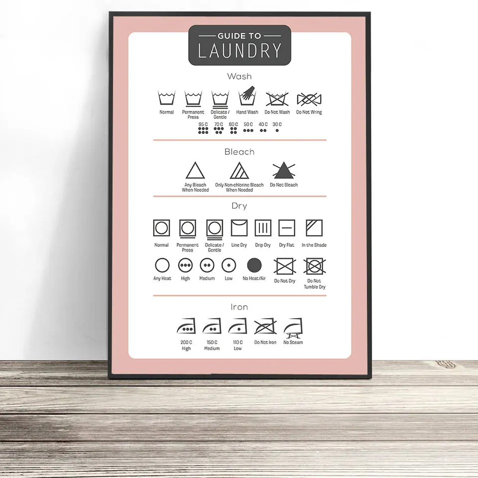 Постер для стирки в скандинавском стиле настенная Картина на холсте современные