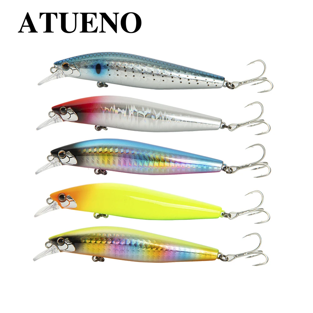 

ATUENO 1 шт. Рыболовная Приманка Minnow приманки плавание на глубине жесткие рыболовные снасти 10,5 см 17g 8 расцветок плавающий воблер типа Минноу рыболовные опускается на дно воблер Pesca