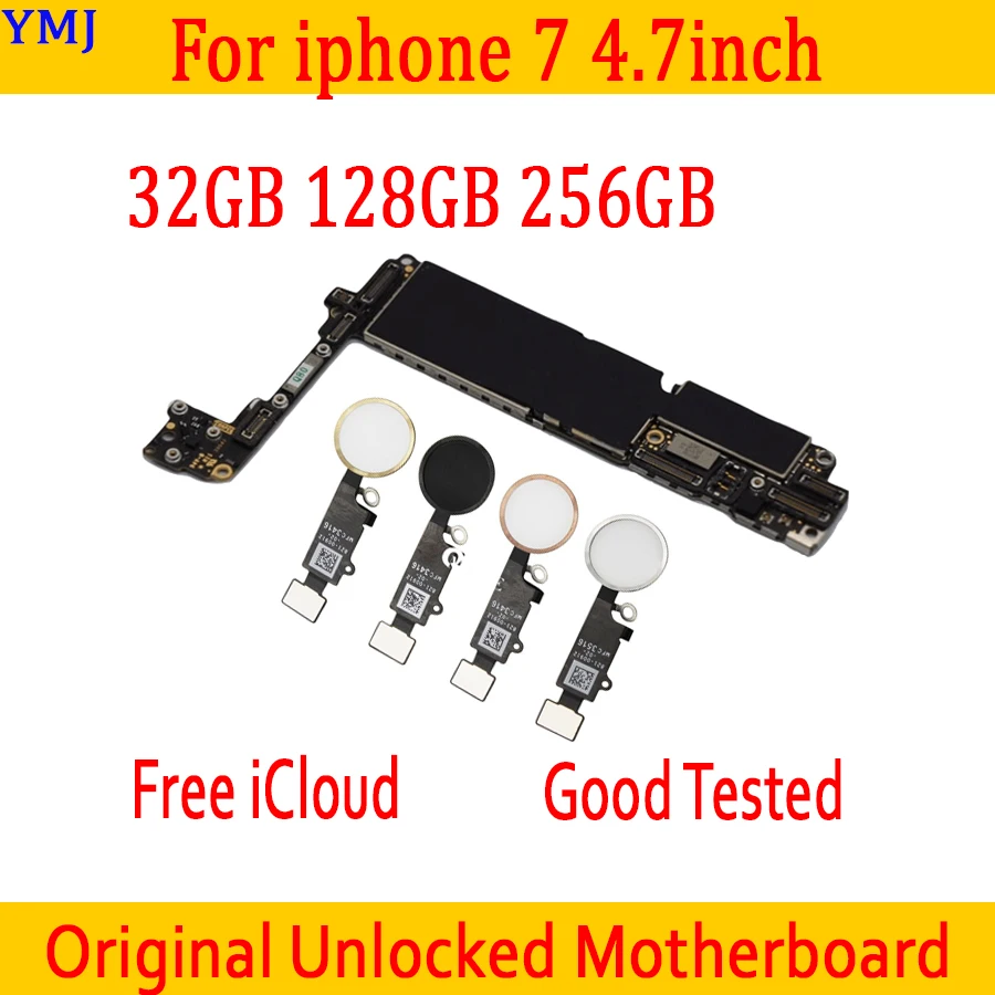 Материнская плата для iphone 7 4 дюйма Заводская разблокировка с/без Touch ID 100% оригинал