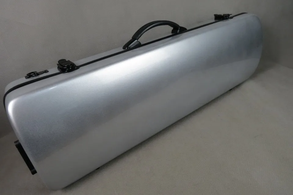 Прочный Красивый Блестящий чехол для скрипки из серебристого