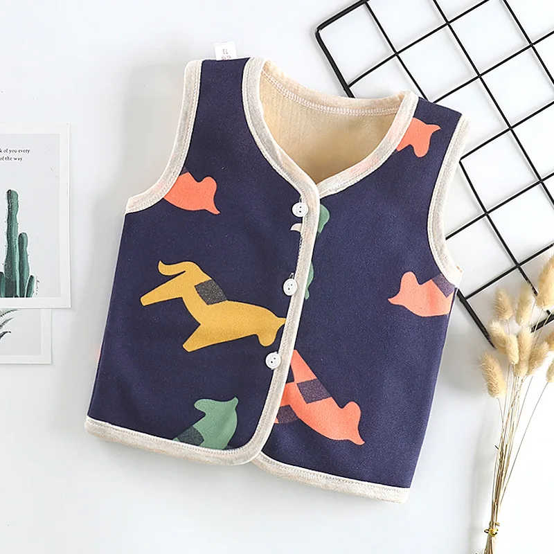 Детская одежда жилет верхняя для маленьких мальчиков и девочек зимний толстый