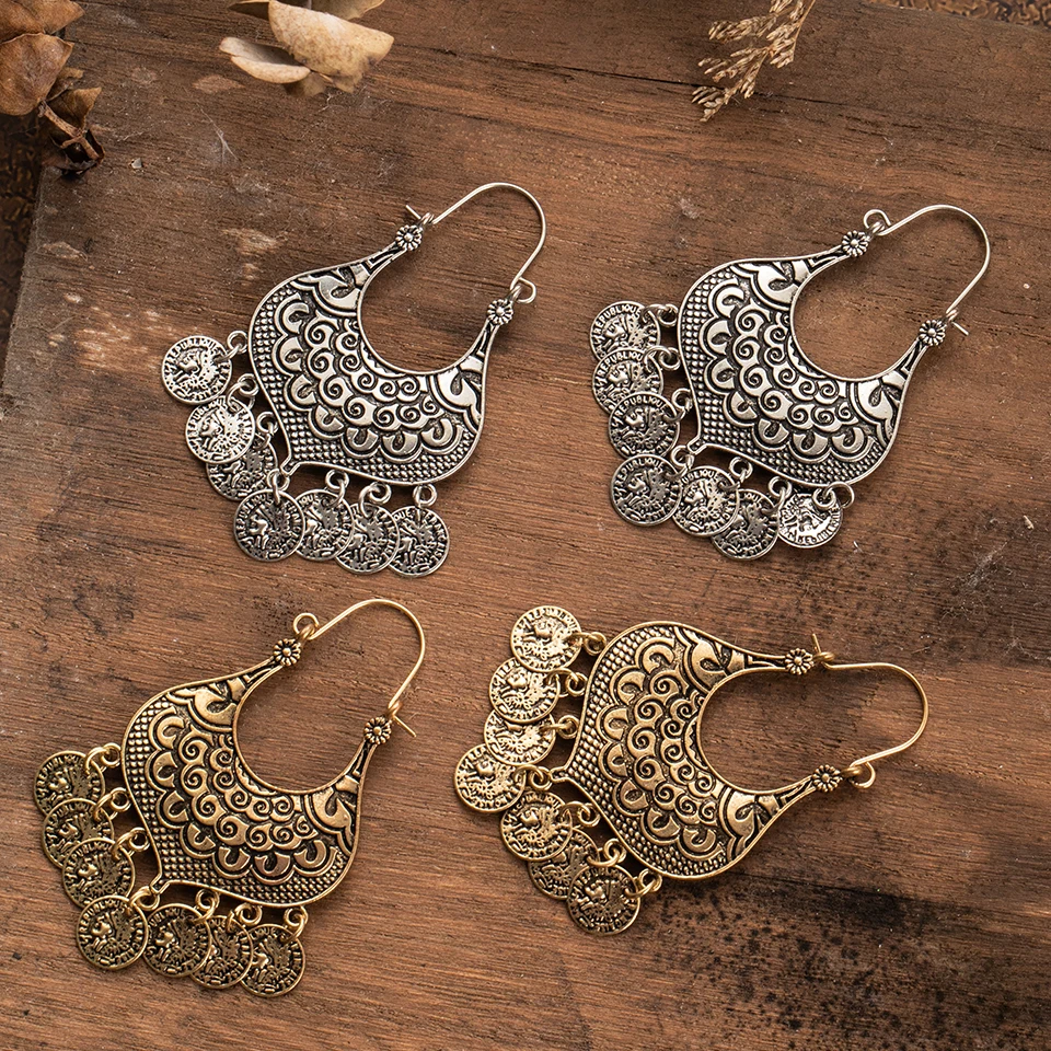 Очаровательные этнические Винтажные серьги Φ с французским крючком для женщин