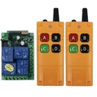 2000 м DC12V 24V 4CH 4 CH Беспроводной светодиодный светильник с дистанционным управлением реле Выход радио RF Передатчик и 315433 МГц получатель