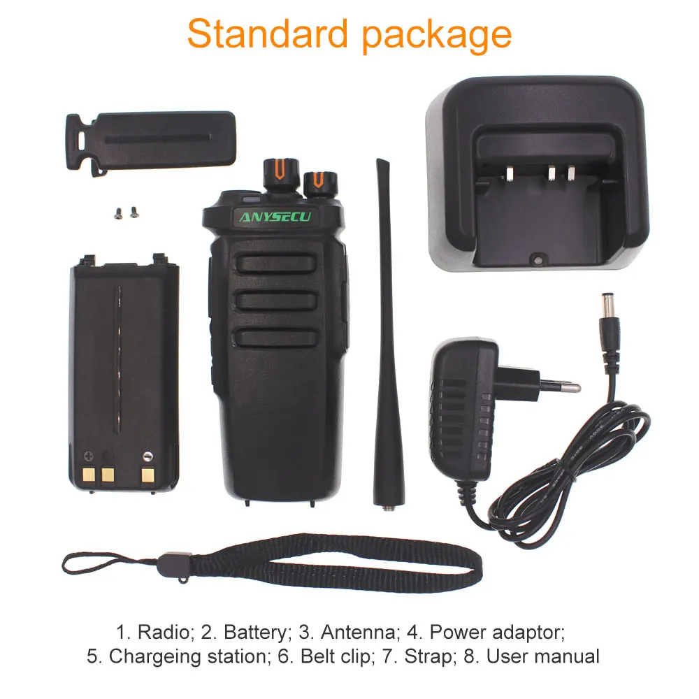 ANYSECU AC-215R радиоприемник UHF 400-480MHz Anysecu Walkie Talkie Group Call Ham Радио скрытый