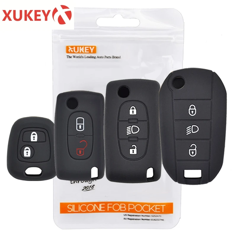 Силиконовый ключ чехол Fob дистанционный крышка для Citroen C1 C2 C3 C4 C5 DS3 DS4 Picasso Xsara peugeot