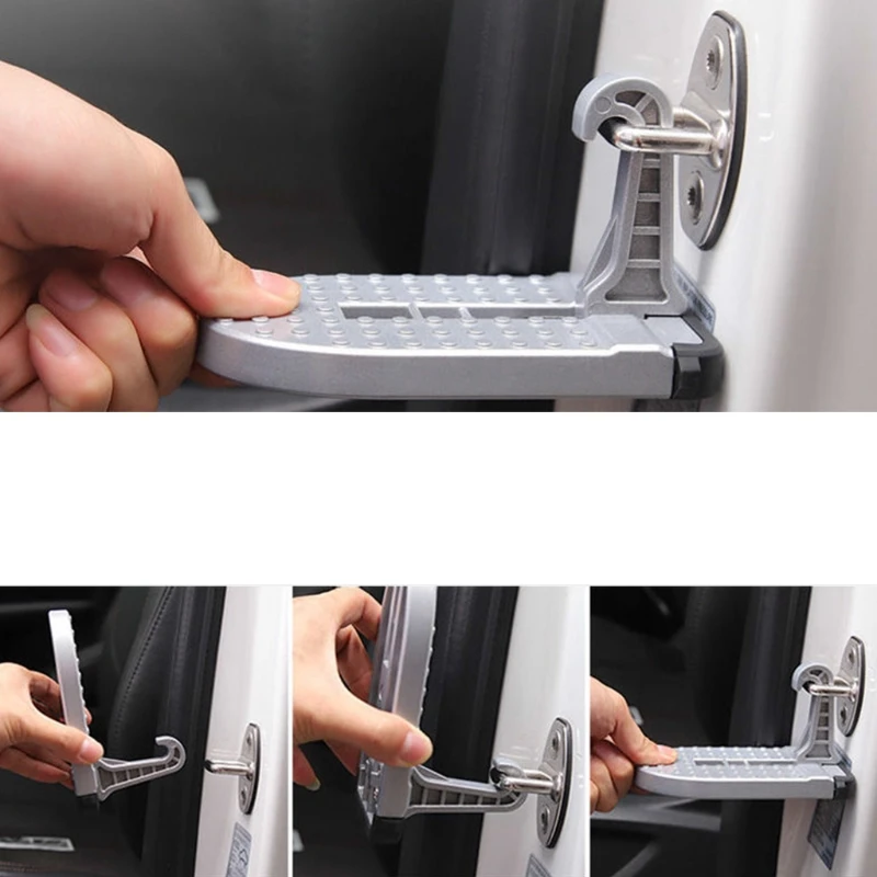 

Vehicle Door Mount Pedal Auto Latch Hook Easy Installation Foot Pedal Roof Rack Automotive Doors Climbing Pedal