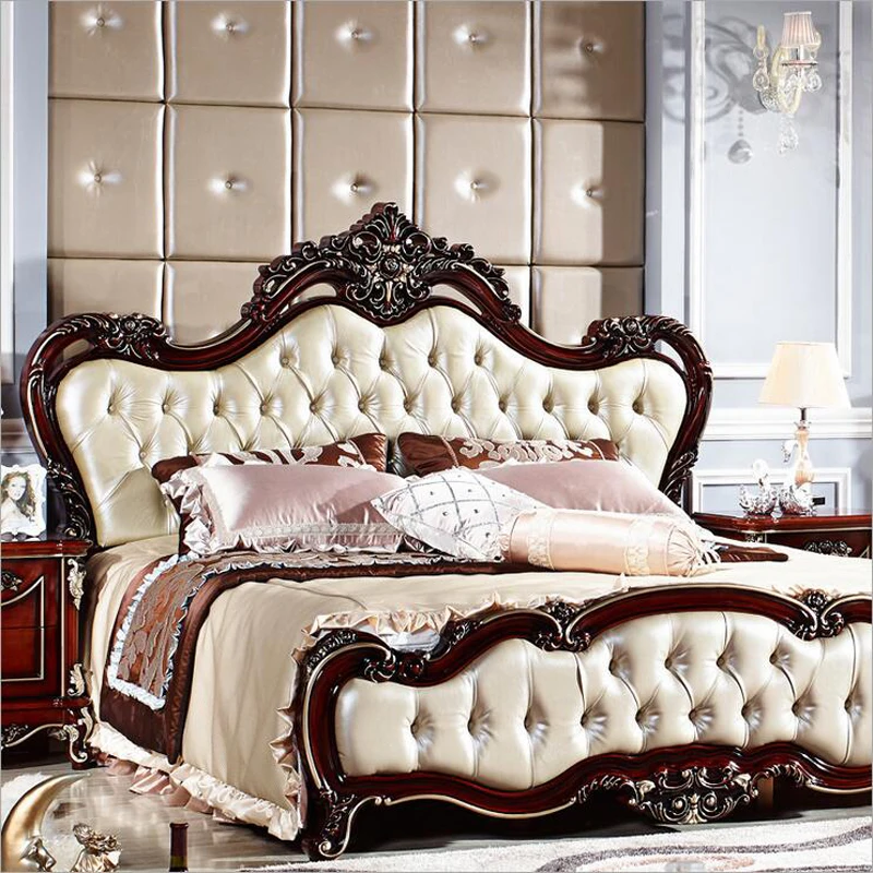Американская деревянная кровать для 2 человек Европейская классическая