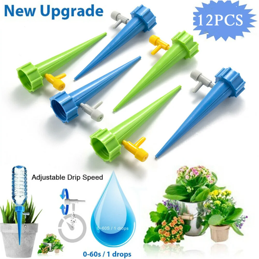 12 шт. самополивающиеся шипы для растений с регулируемыми кольцами