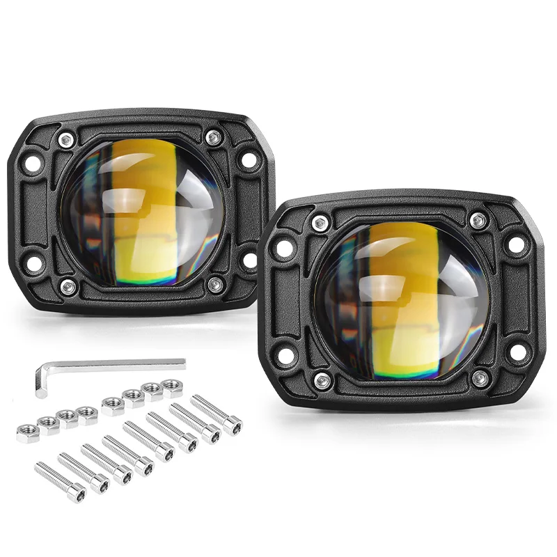

2pcs 3 inch 8D Flush Mount LED work Light Bar Off Road driving work lamp led Fog Lights for Truck SUV 4x4 ATV Tractor 12V 24V